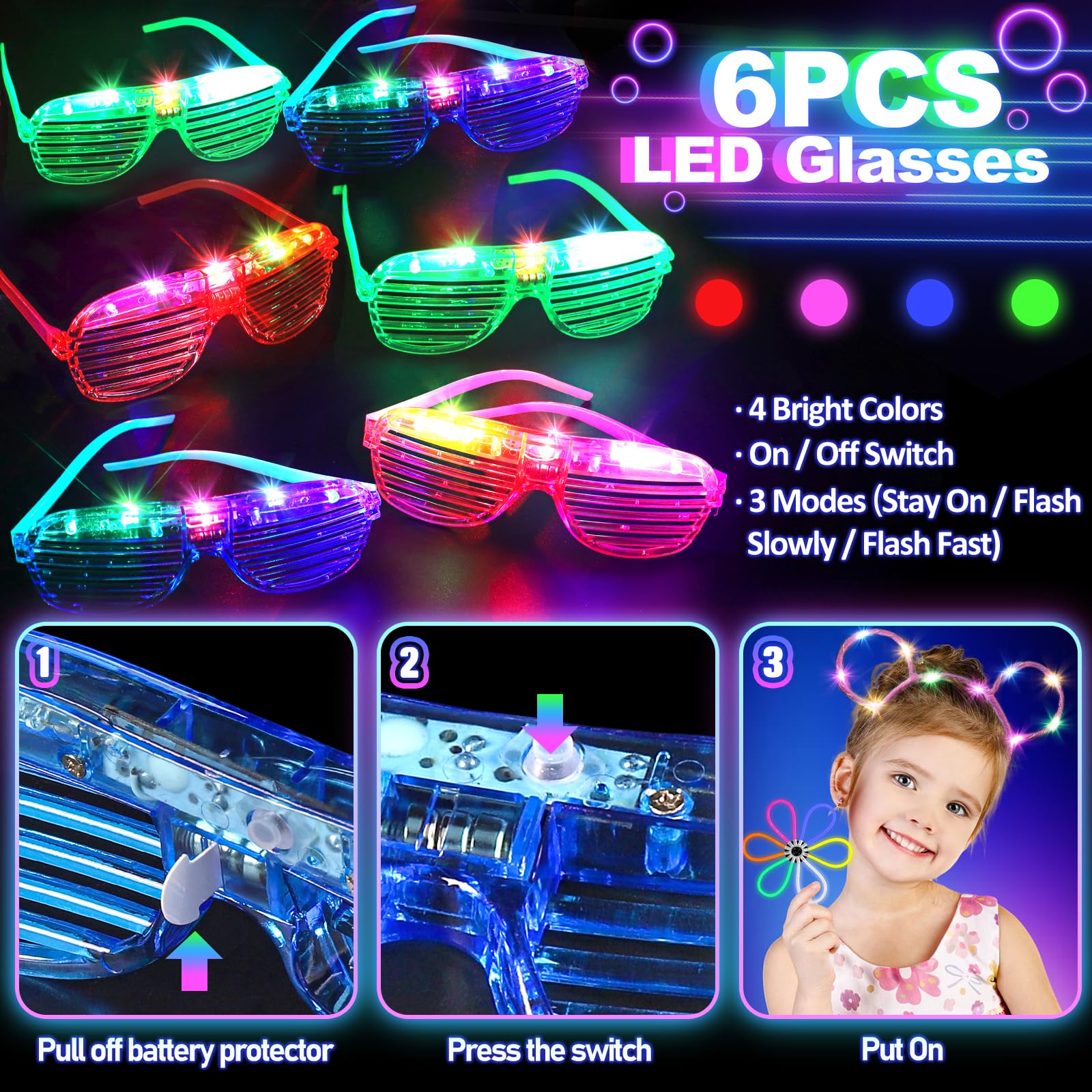 TSDATOWR light-up headbands glow vividly for festive dancing