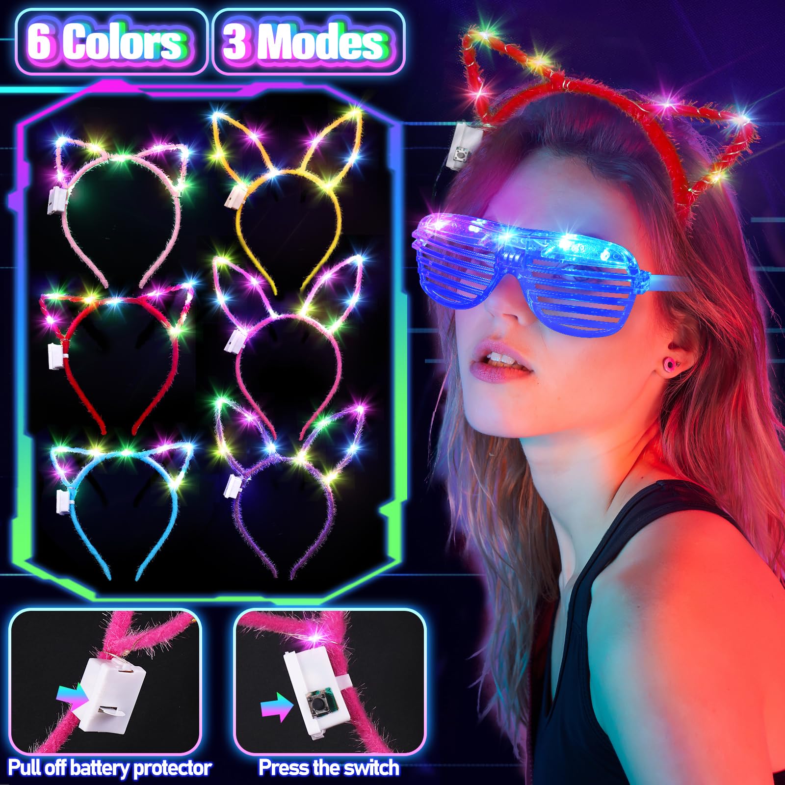 TSDATOWR neon glow sticks offer DIY jewelry and decorations.