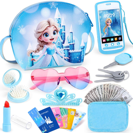 TSDATOWR Play Purse crossbody bag in soft leather ideal for imaginative daily pretend play