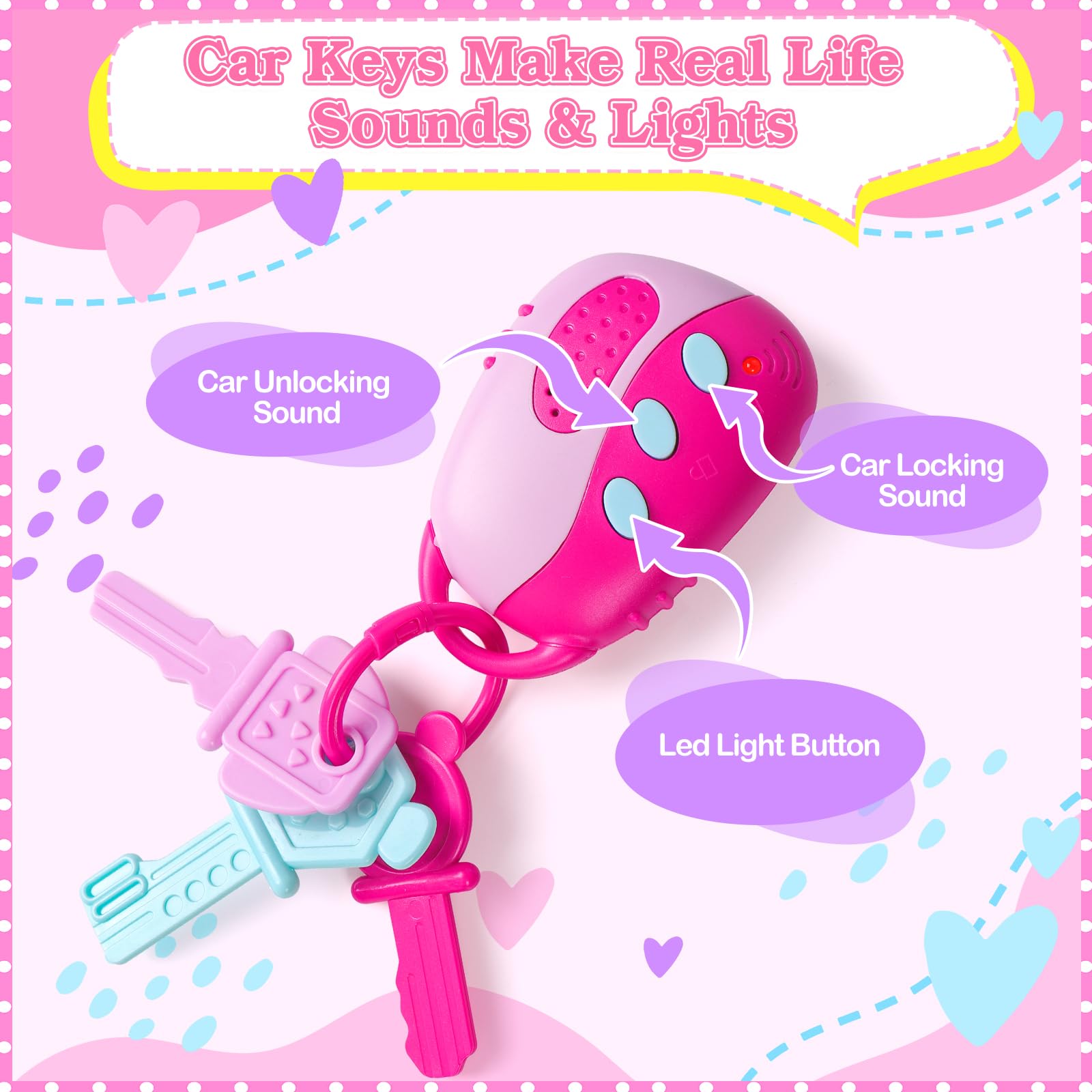 TSDATOWR Play Purse Fake Keys contribute to everyday pretend adventures