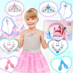 TSDATOWR Princess jewelry necklace and earrings to complete the royal look.