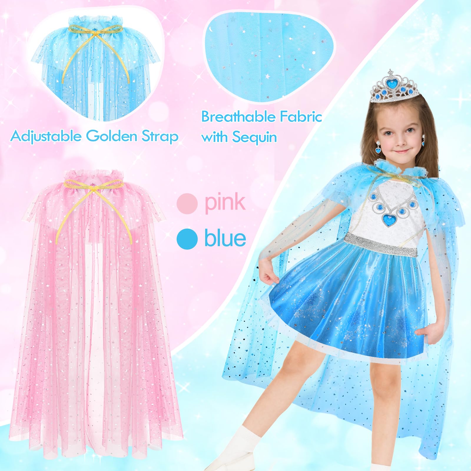 TSDATOWR Princess dress-up shoes with non-slip soles for safe steps.