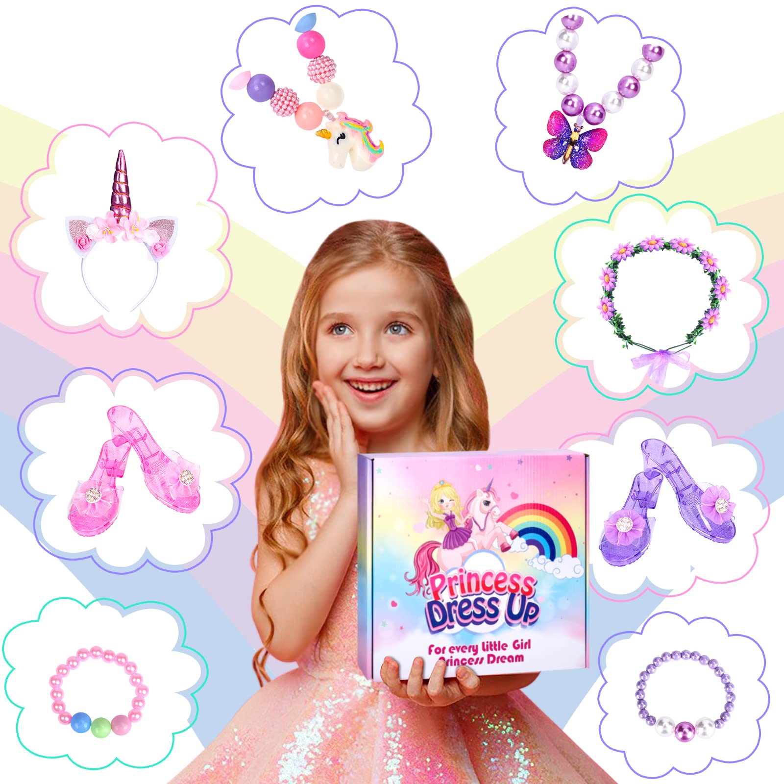 TSDATOWR unicorn headband adds princess charm