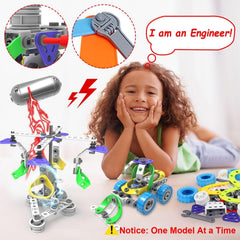 Tsomtto racing car model invites quick assemblies and spatial reasoning.