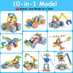 Tsomtto 10-in-1 robot build encourages problem-solving and assembly skills.