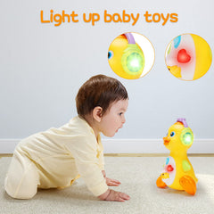 Tsomtto duck toy assists crawling with light effects