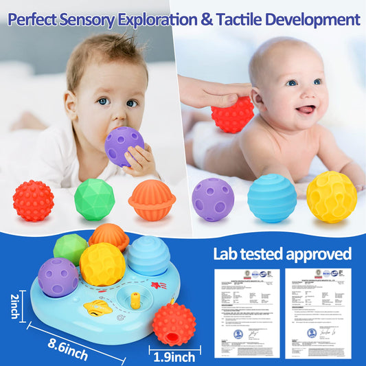 Tsomtto Baby Musical Light Ball colors highlight sensory stimulation and color recognition.