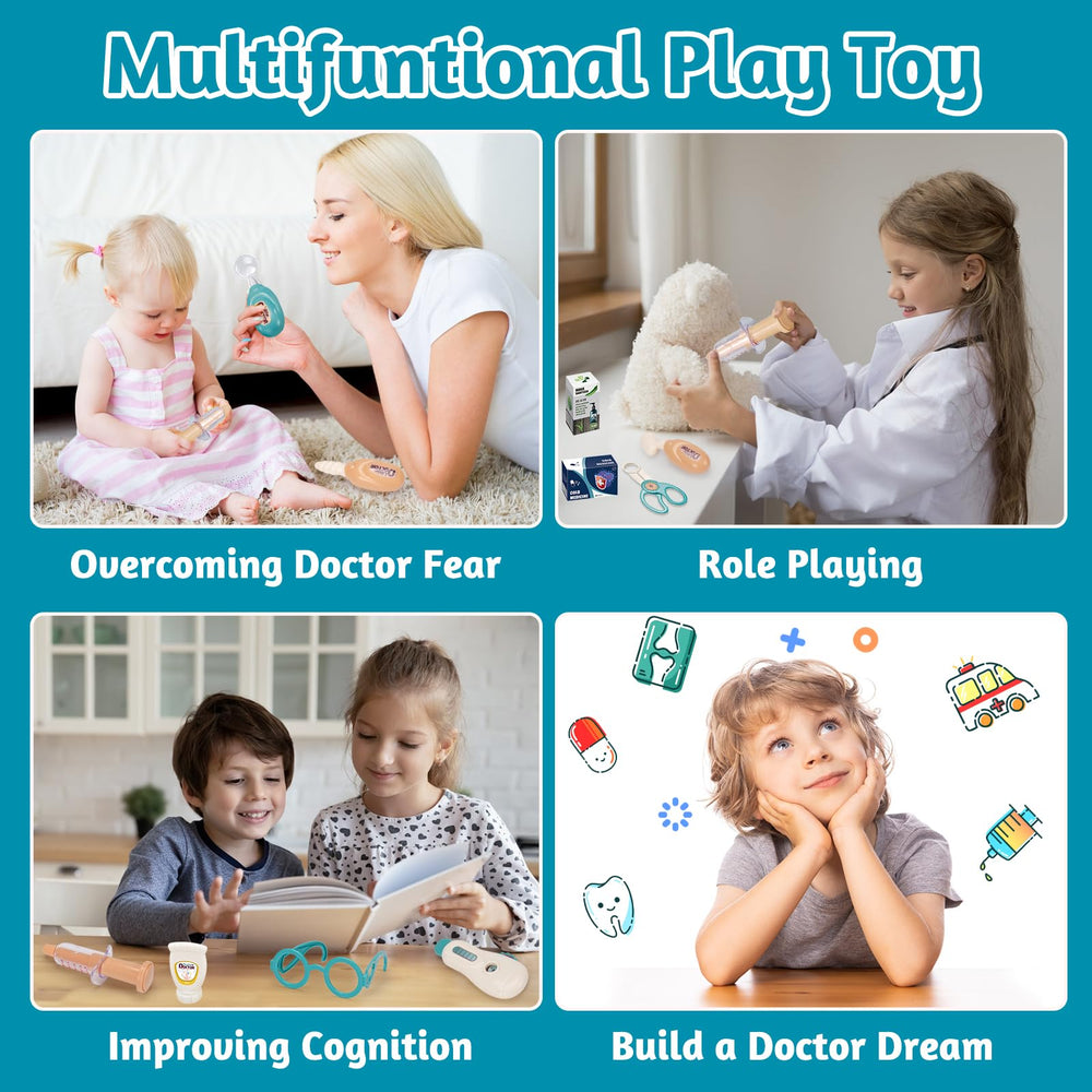 Tsomtto doctor kit includes dentist and vet tools for varied play scenarios