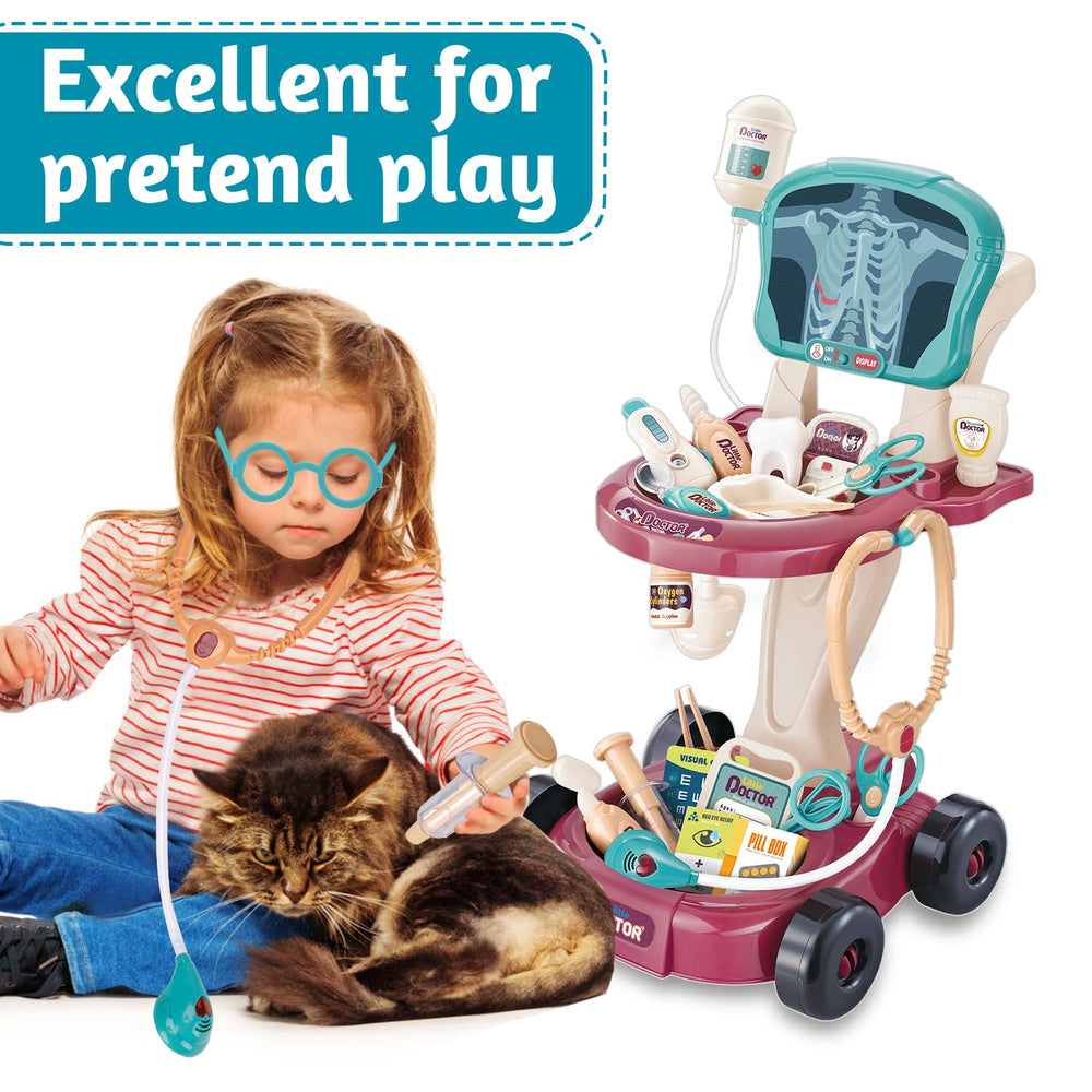 Tsomtto doctor kit stethoscope with heartbeat sound for pretend play