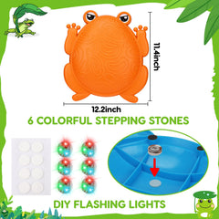 Tsomtto frog eye stickers for playful customization during setup.