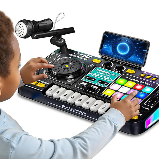 Tsomtto Kids DJ Mixer Table LED lights boost fun and engagement during play