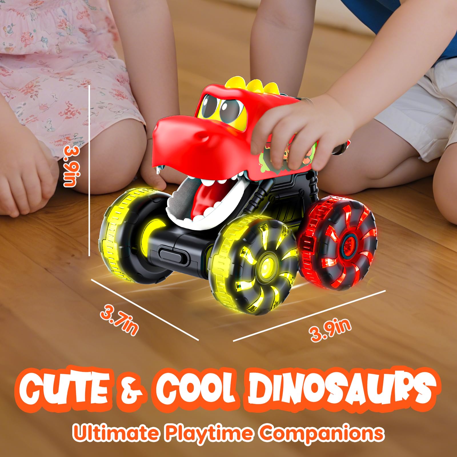 Tsomtto Monster Truck chomping mouth motion adds realistic dinosaur feel.