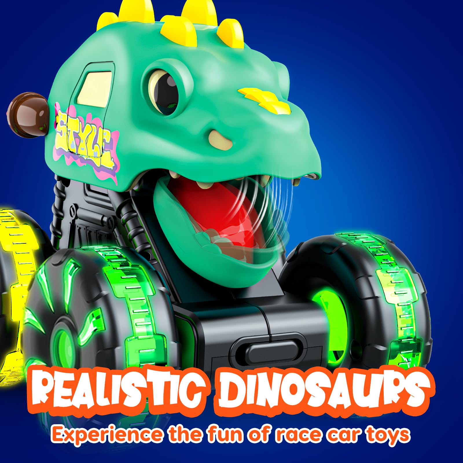 Tsomtto Monster Truck Press-Go action demonstrates easy energy release for toddlers.