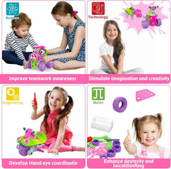 Tsomtto pink flower and chair models for creative room learning