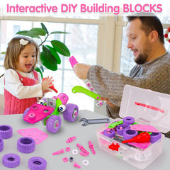Tsomtto pink building set robot model encouraging critical thinking