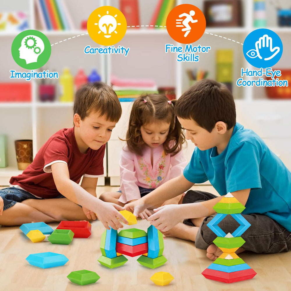 Tsomtto preschool STEM blocks enable creative designs and problem-solving play