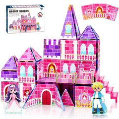 Tsomtto Princess Magnatiles castle build for imaginative play and fine motor skills