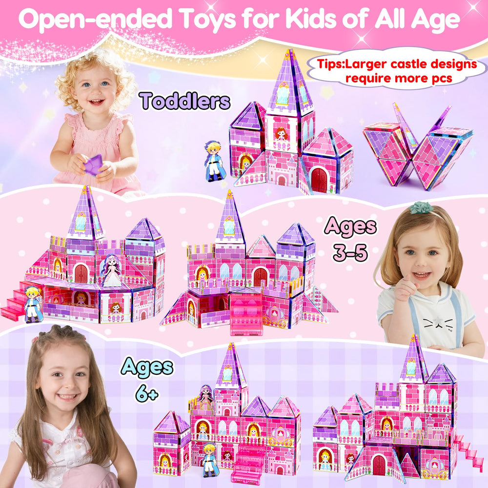 Princess figure blocks from Tsomtto Magnatiles spark role-play adventures