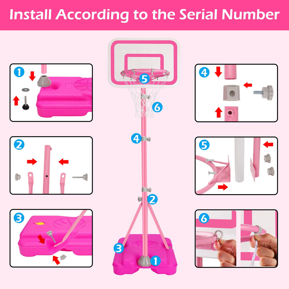 Tsomtto pink hoop ready for outdoor backyard or indoor living room play