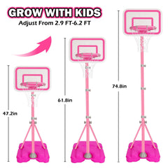 Tsomtto sturdy triangle-base hoop for stable outdoor or indoor use