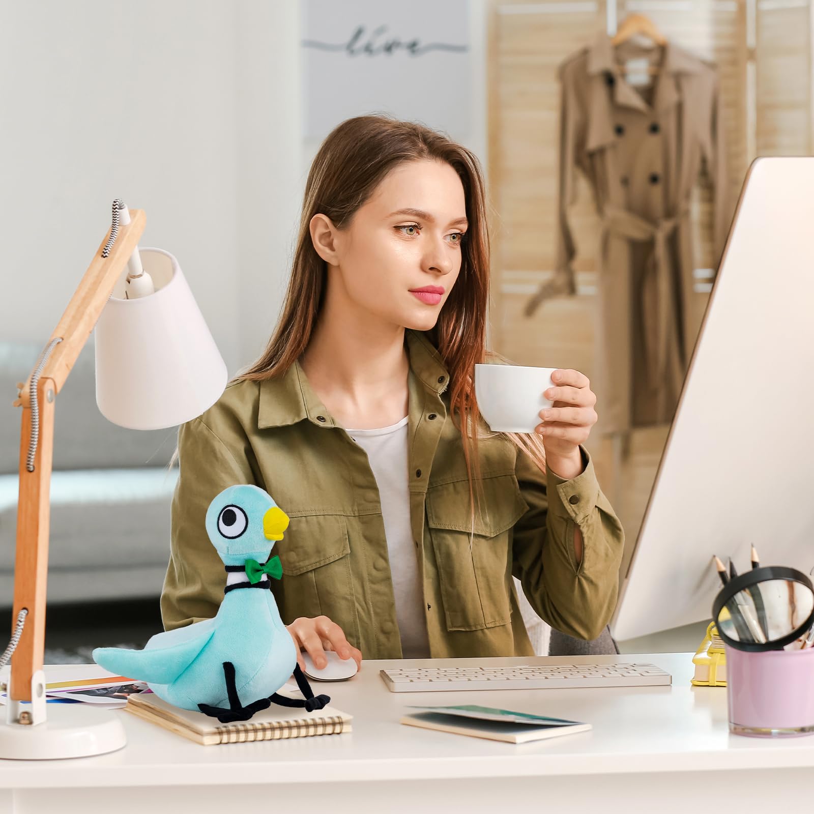 TSRDLVC Pigeon stuffed animal plush is soft and durable for daily play