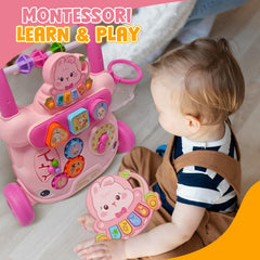 TTAMG Baby Walker rear wheels are lockable for calm stationary playtime
