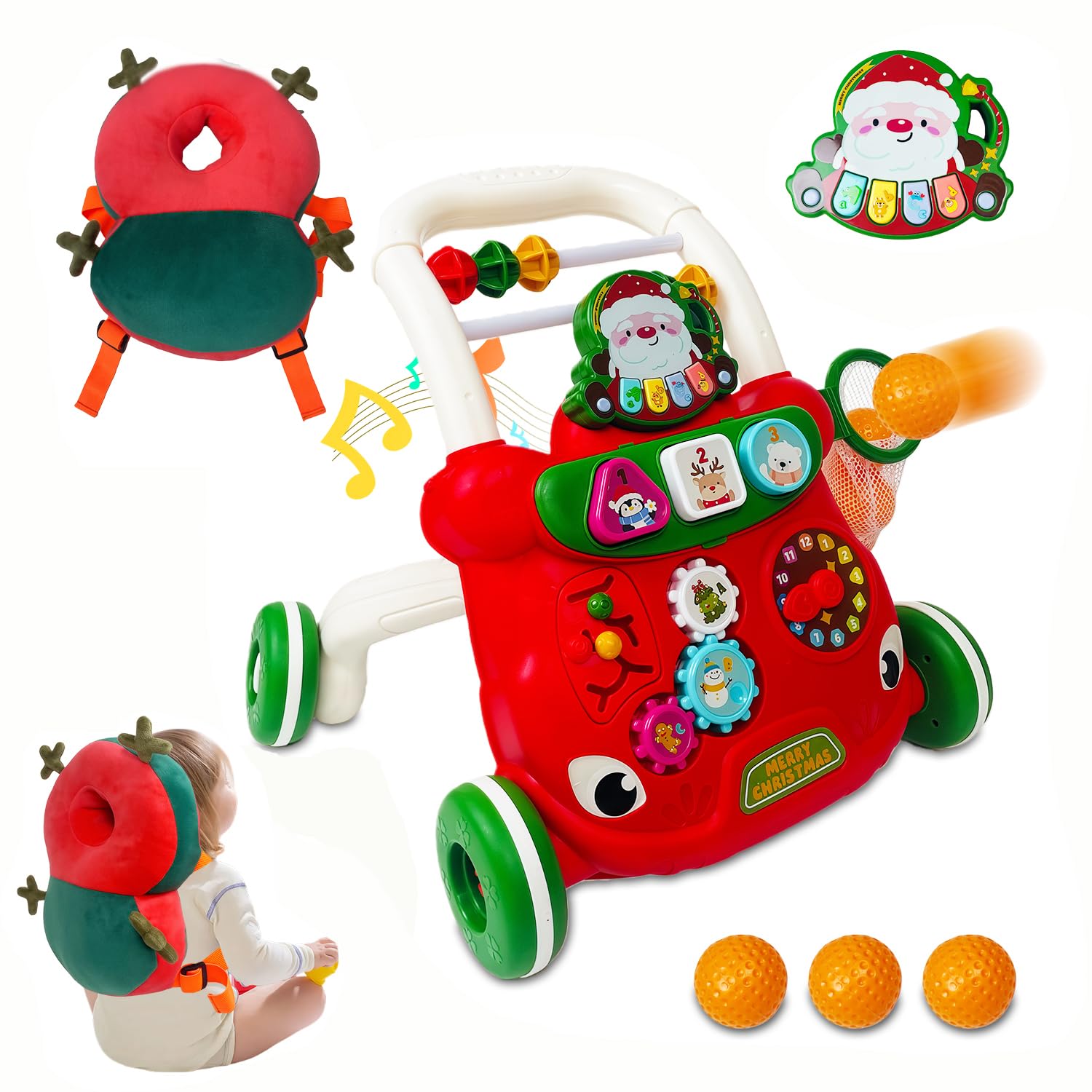 TTAMG Baby Walker Toys Set walker side view showing stable first steps