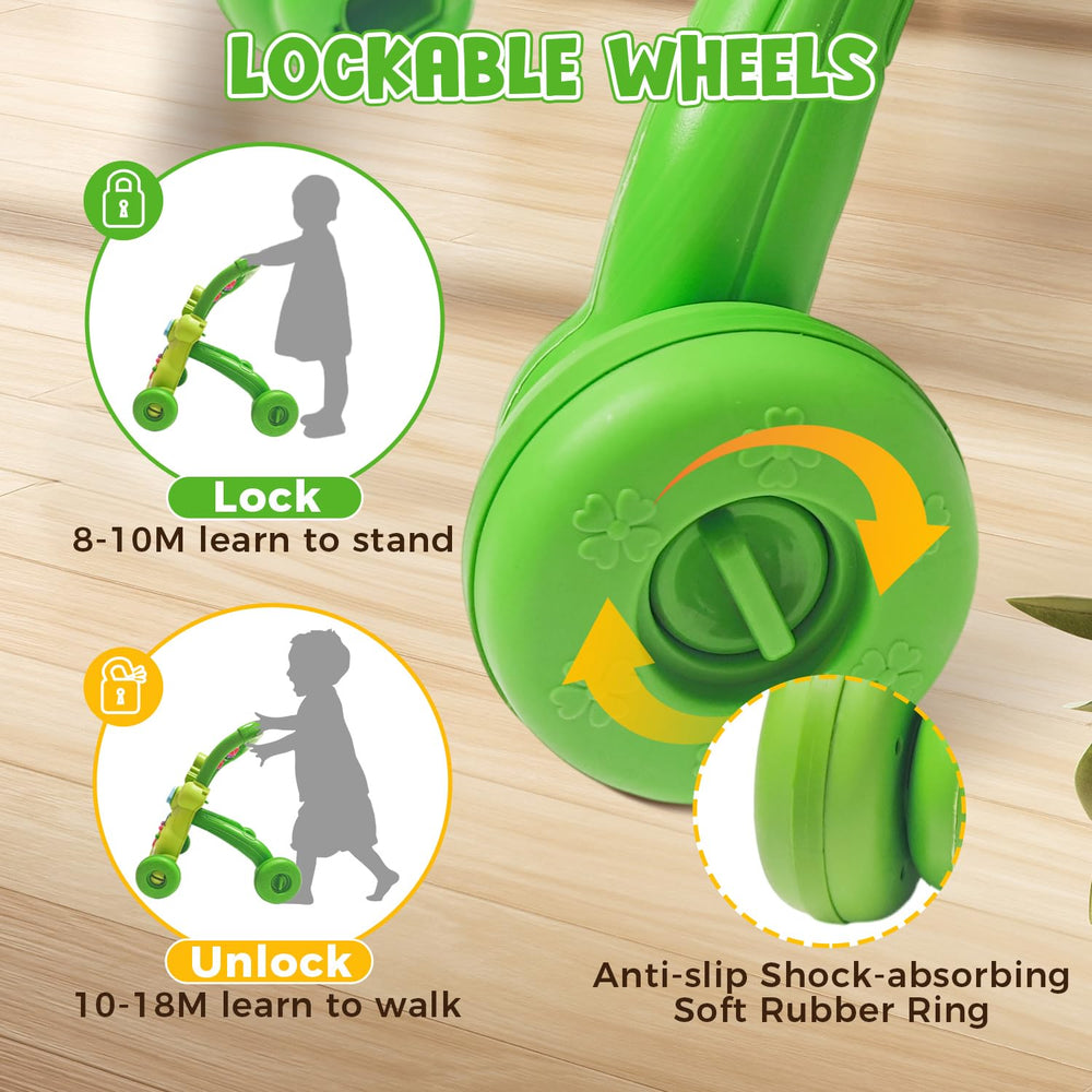 TTAMG Lockable rear wheels enable stationary learning and play sessions.