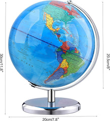 TTKTK 8-inch globe fits desks and shelves, ideal for small spaces.