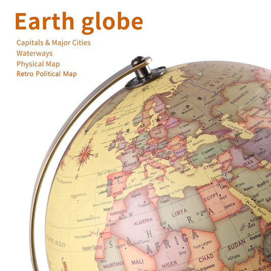 TTKTK LED globe with night view for low-light study sessions.