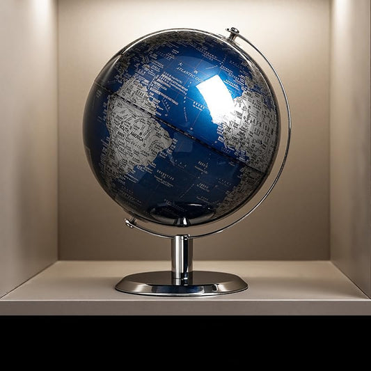 TTKTK World Globe on desk decor highlights a stylish modern look and geography study.