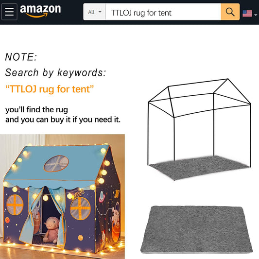 TTLOJ large playhouse castle tent in a cozy kids' room