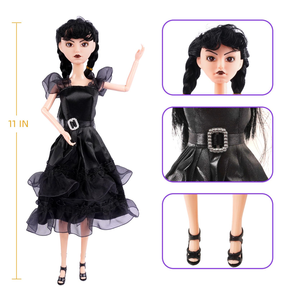 TTSUIMILESS black-haired doll, safe materials and easy cleaning for everyday display.