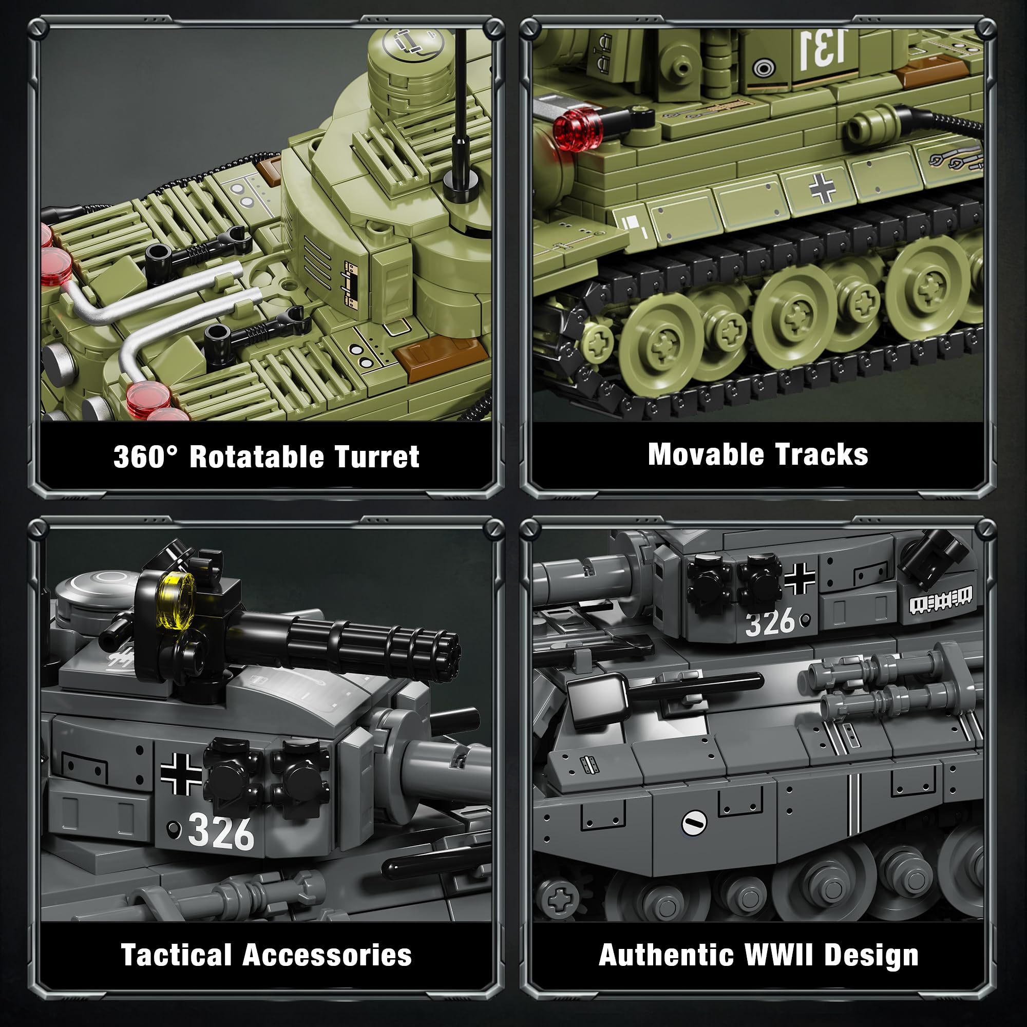 Tuajixz Military vehicles accessories invite customization for expanded display scenes.