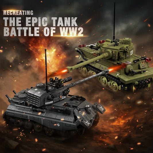 Tuajixz Tiger Tank model with movable tracks enables realistic motion across surfaces.