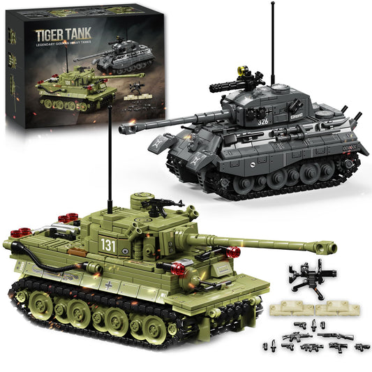 Tuajixz Tiger Tank model with rotatable turret for immersive display and play.