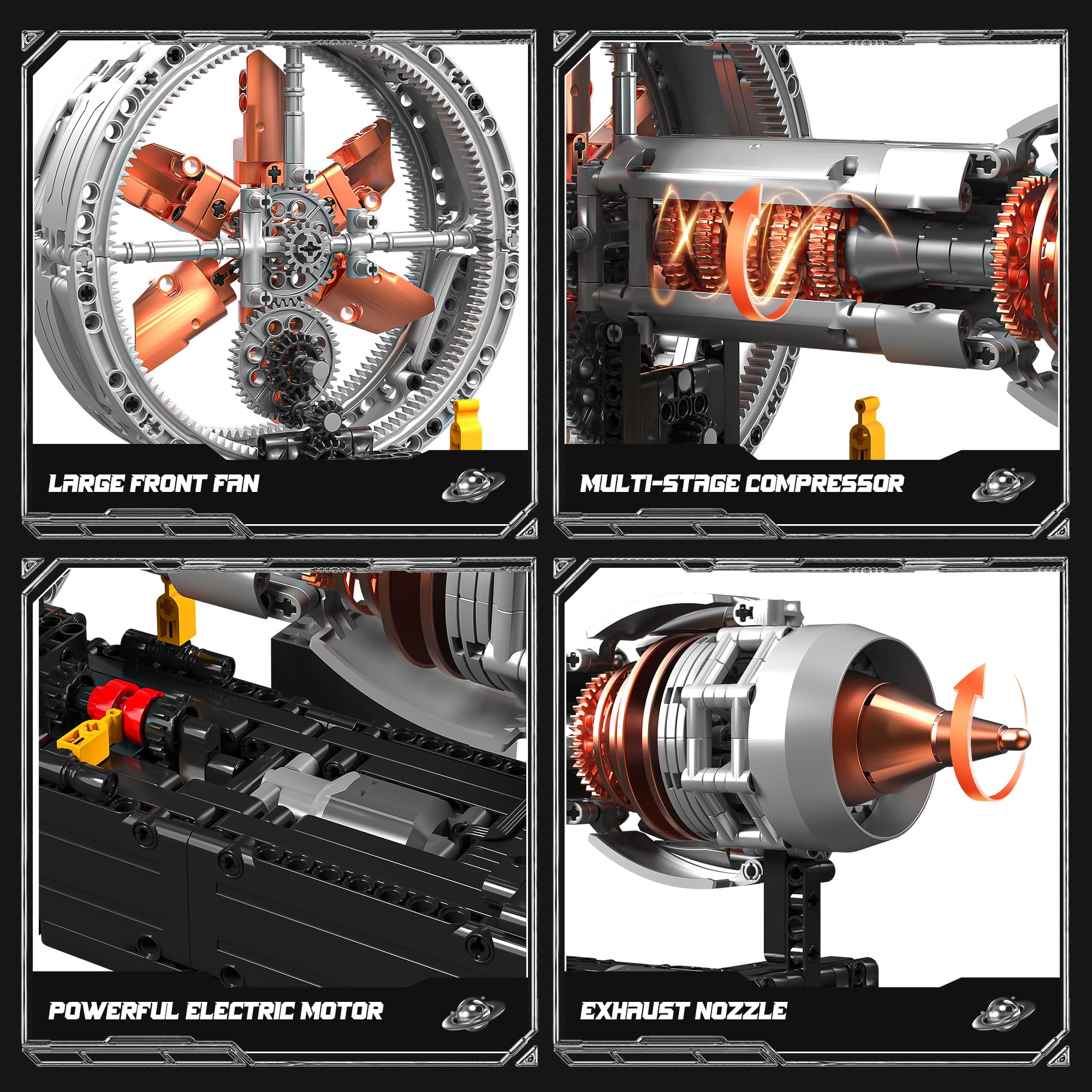 Tuajixz turbofan high-speed turbine detail captures motion-ready realism for turbine operation exploration.