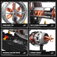 Tuajixz turbofan high-speed turbine detail captures motion-ready realism for turbine operation exploration.