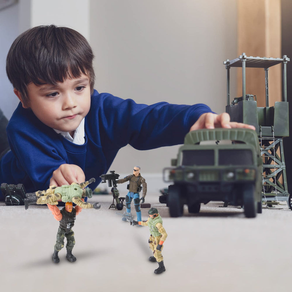 Tuanse military action figures with weapons set for creative battles and role play.