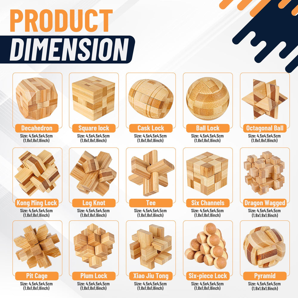 Tuauoe 3D brain teaser assembly challenging interlocking layers