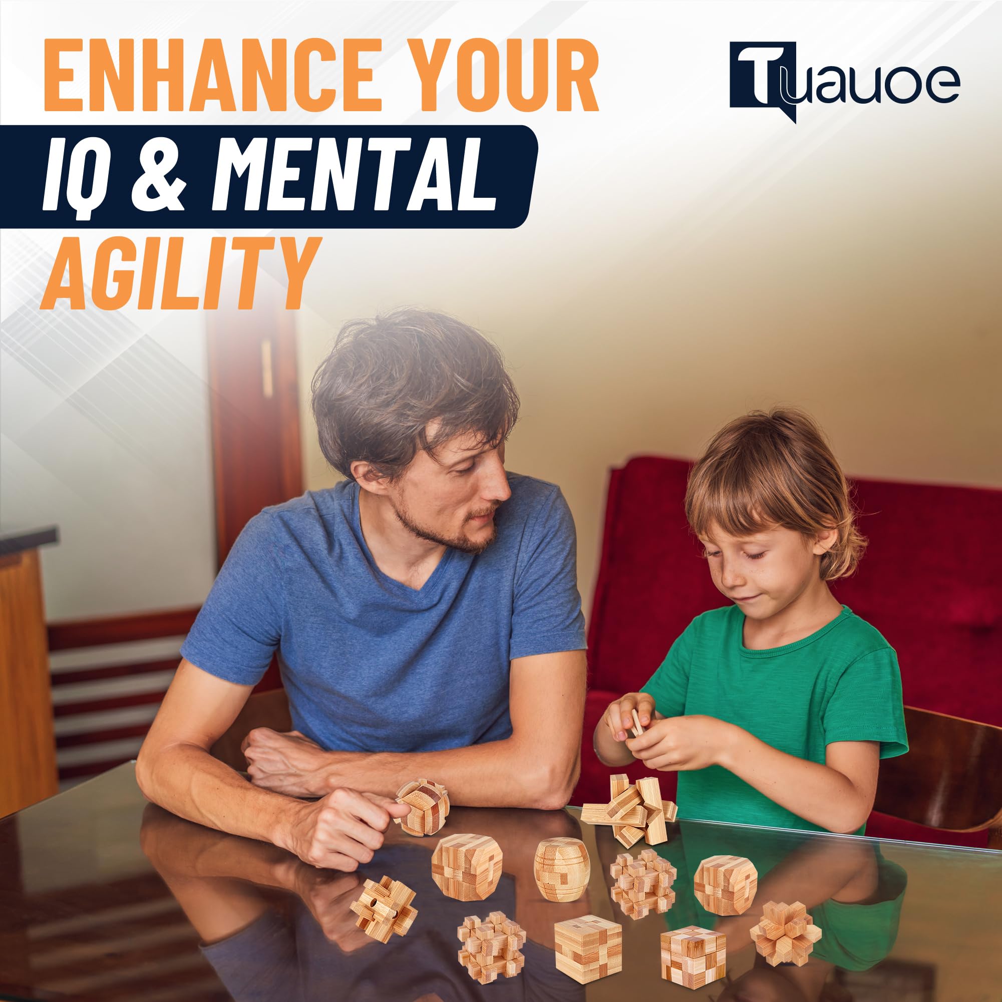 Tuauoe puzzle in hand pocket-sized brain teaser for on-the-go fun