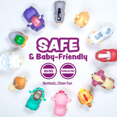Tub Works Barnyard duck toy floats and invites splashy play.