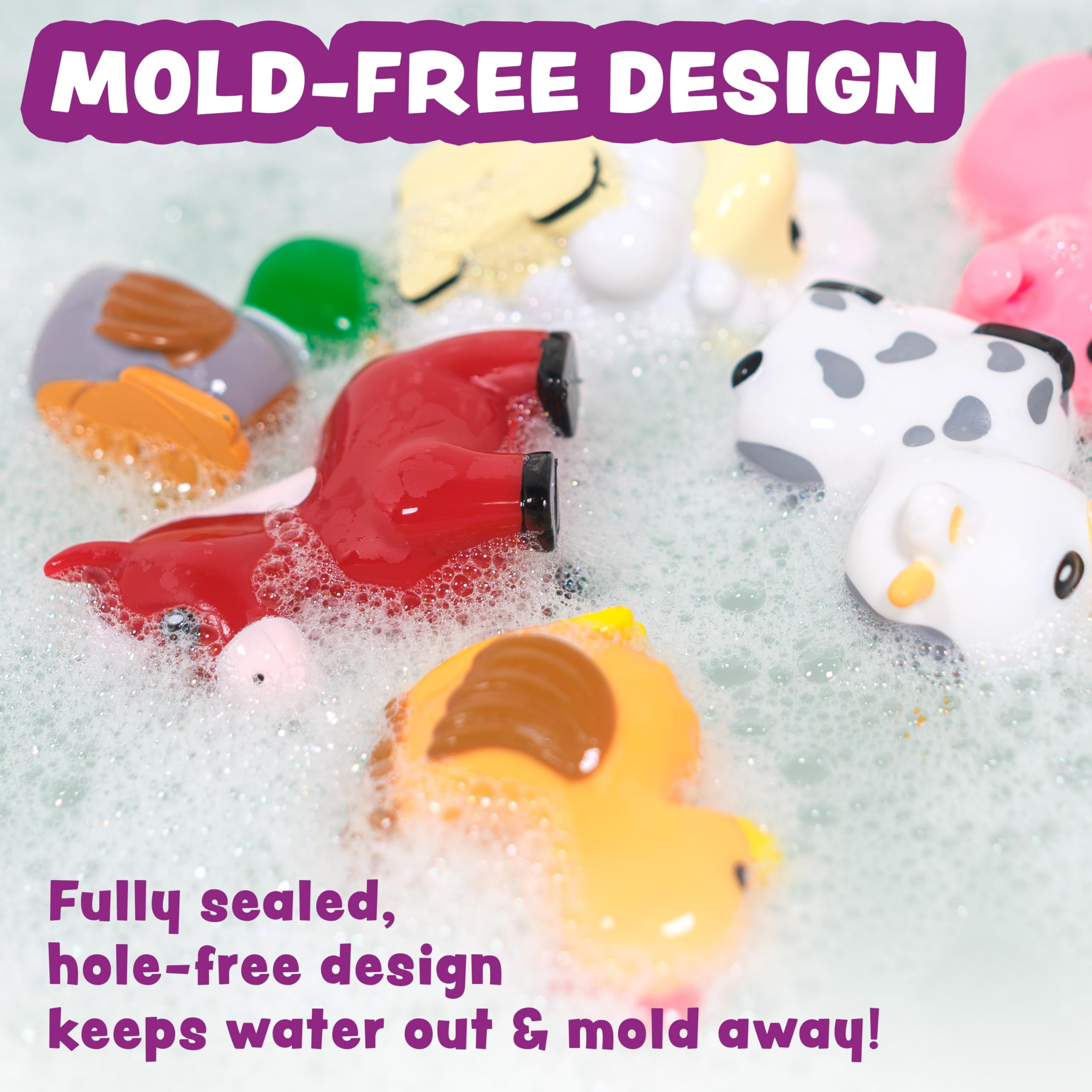 Tub Works Barnyard sheep toy durable and easy to grasp in the tub.
