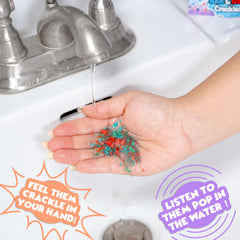 Tub Works Bath Crackles in-use scene shows a child enjoying crackle-filled bath