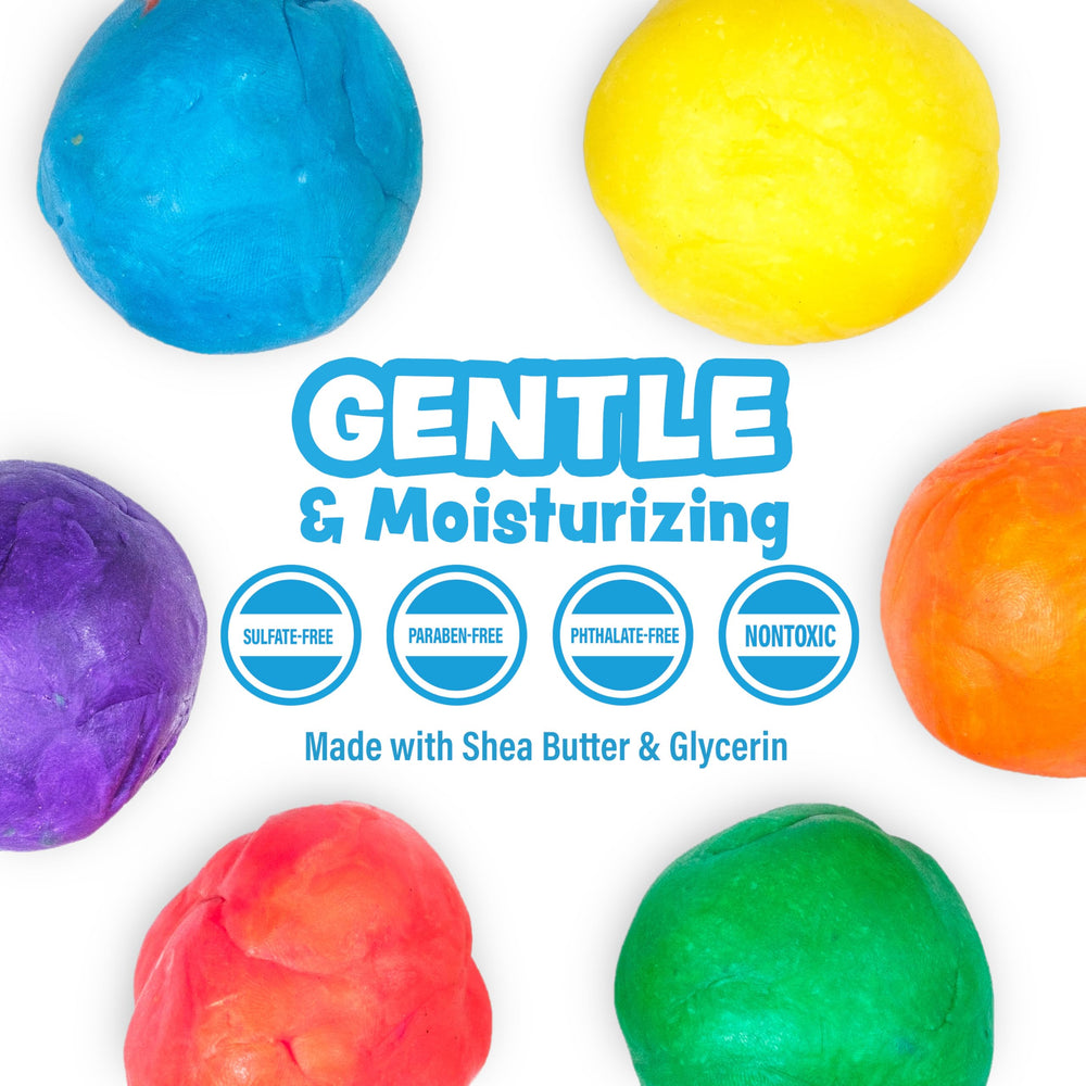 Tub Works Bath Dough texture closeup reveals soft, moldable dough ready for play and wash