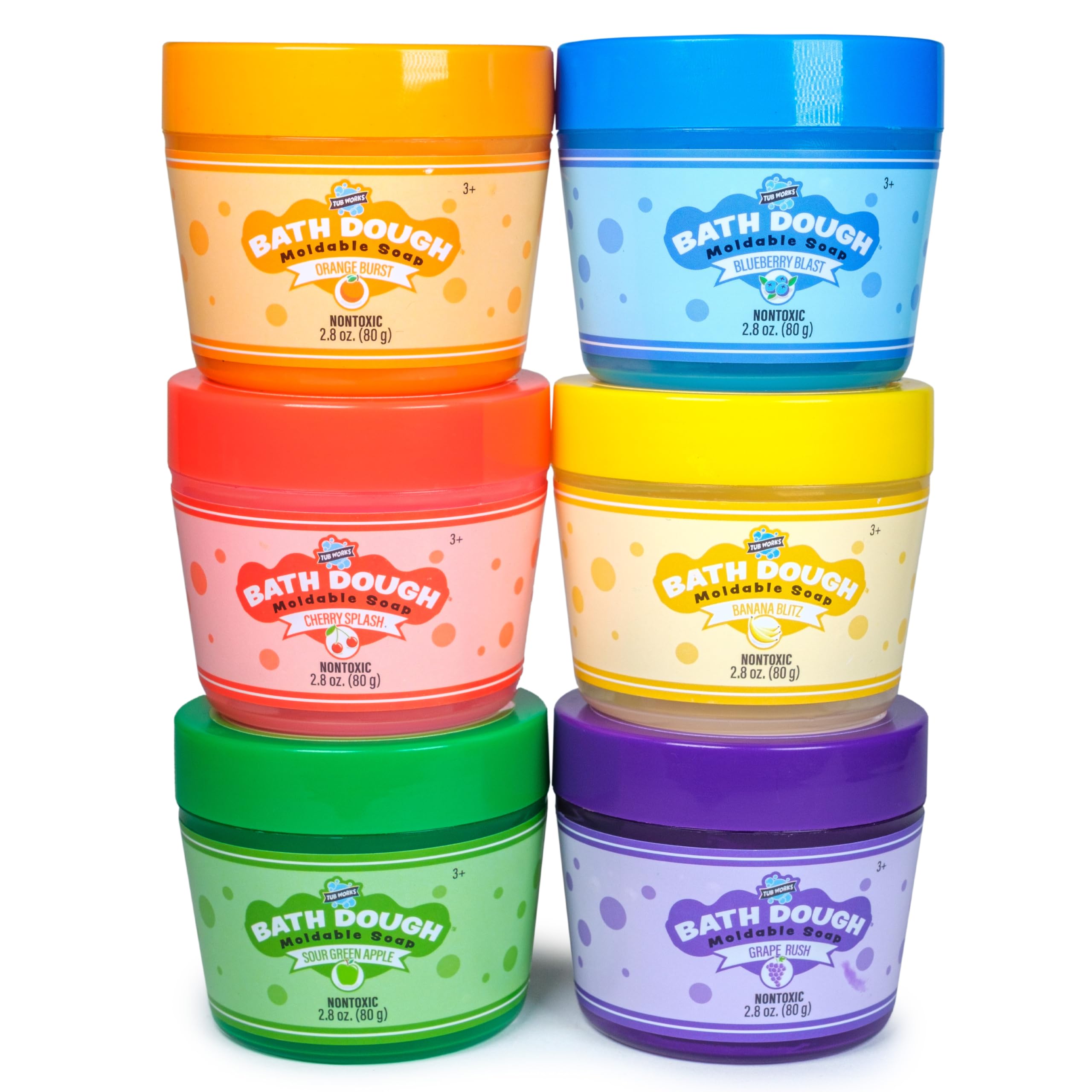 Tub Works Bath Dough variety pack inspires creative color mixing during bath time