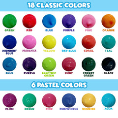 Bright colors demonstrate safe, washable tub art for easy cleanup.