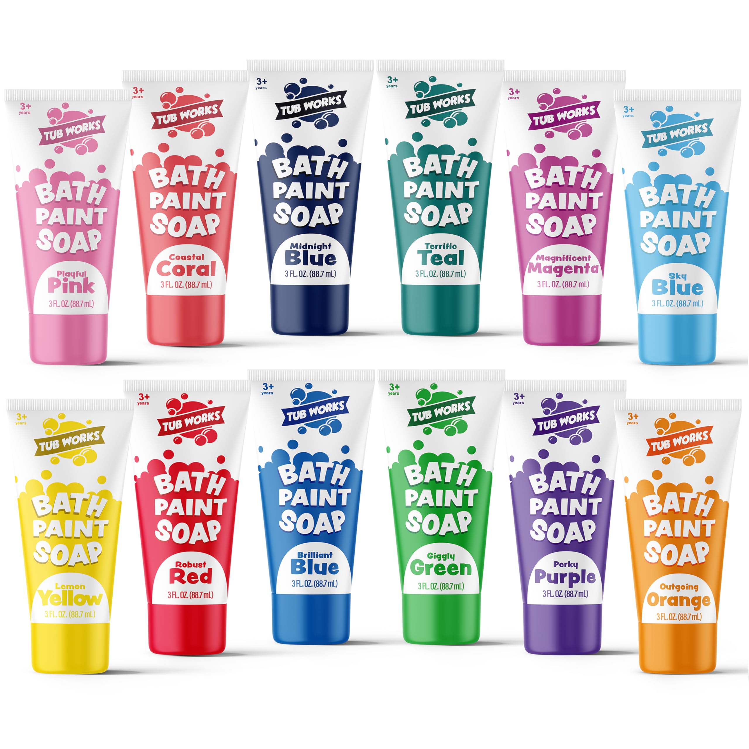 Tub Works bath paint soap blue tube for tub wall art and creative play.