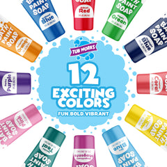 Tub Works bath paint soap green tube for color recognition and messy-free fun.