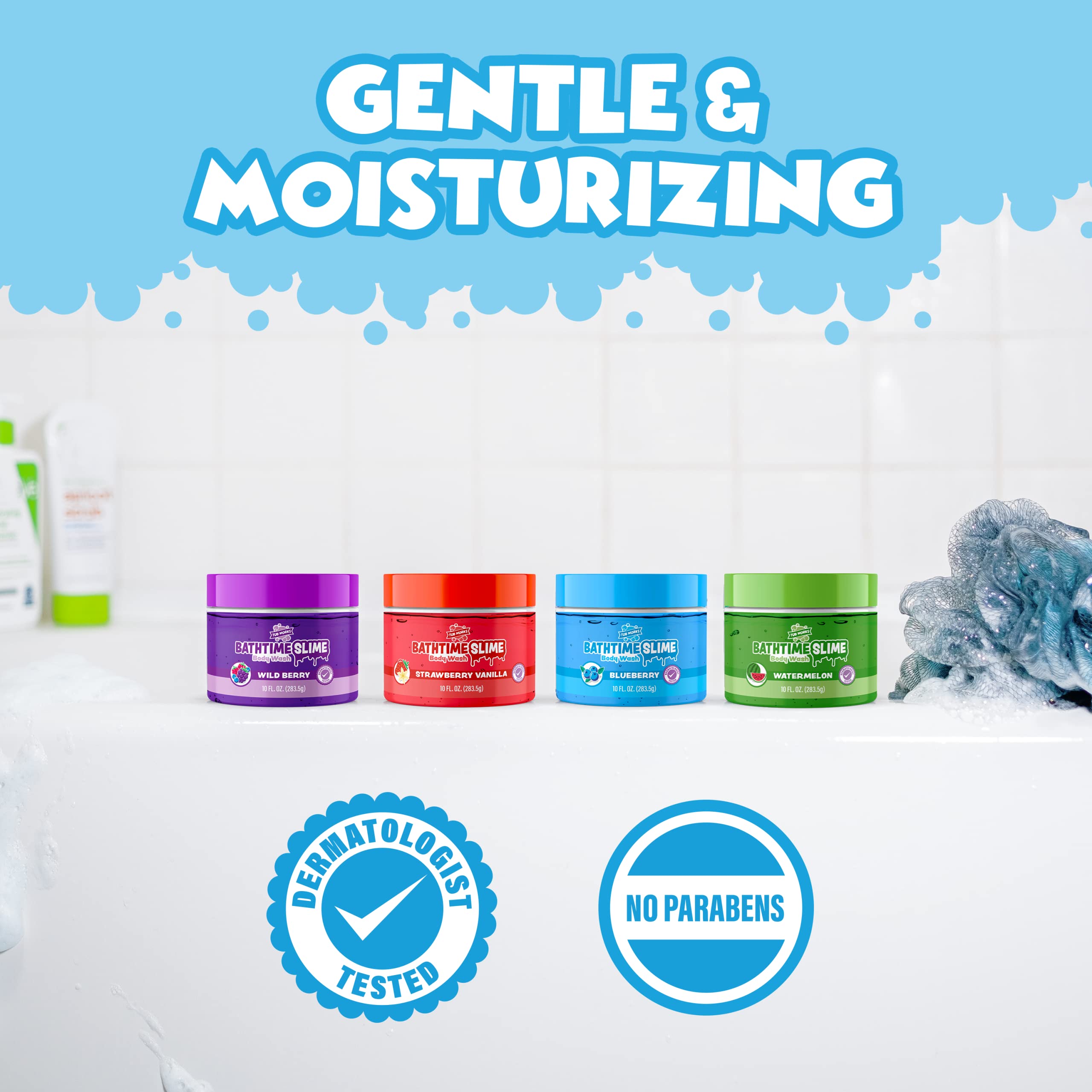 Tub Works Bath Slime purple Wild Berry adds color and gentle rinse